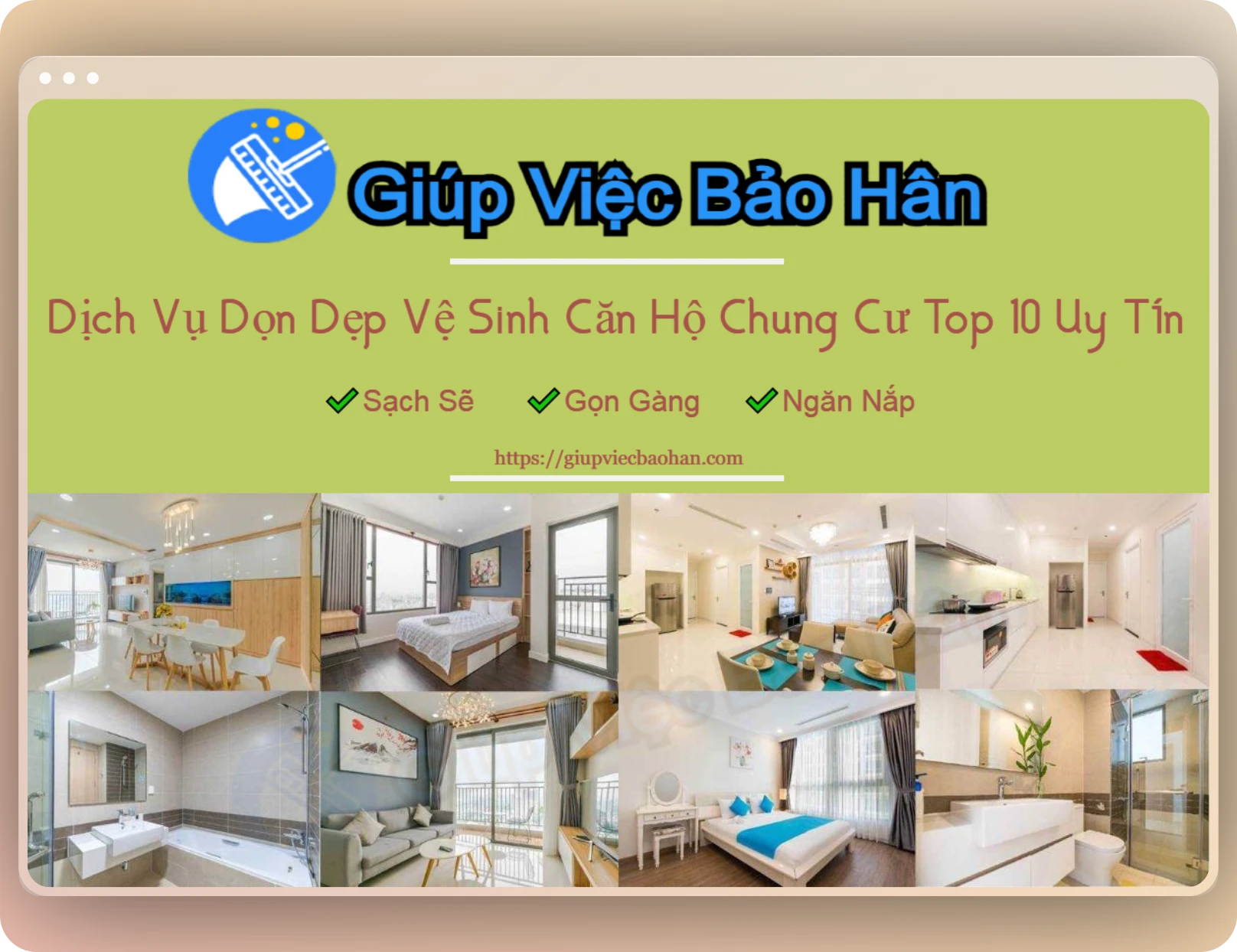 Dịch vụ dọn dẹp vệ sinh chung cư tại TPhcm, Hà Nội